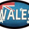 Oval Australian Flag Wales Sticker