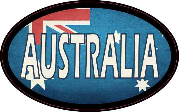 Oval Australian Flag Australia Sticker