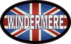 Oval UK Flag Windermere Sticker