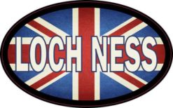 Oval UK Flag Loch Ness Sticker