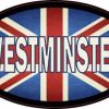 Oval UK Flag Westminster Sticker