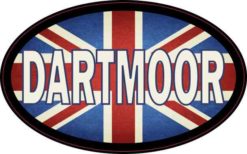 Oval UK Flag Dartmoor Sticker