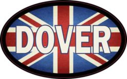 Oval UK Flag Dover Sticker