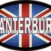 Oval UK Flag Canterbury Sticker