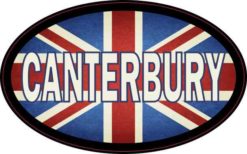 Oval UK Flag Canterbury Sticker