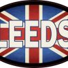 Oval UK Flag Leeds Sticker