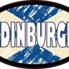Oval Scottish Flag Edinburgh Sticker