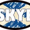 Oval Scottish Flag Skye Sticker