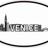 Oval Venice Skyline Sticker