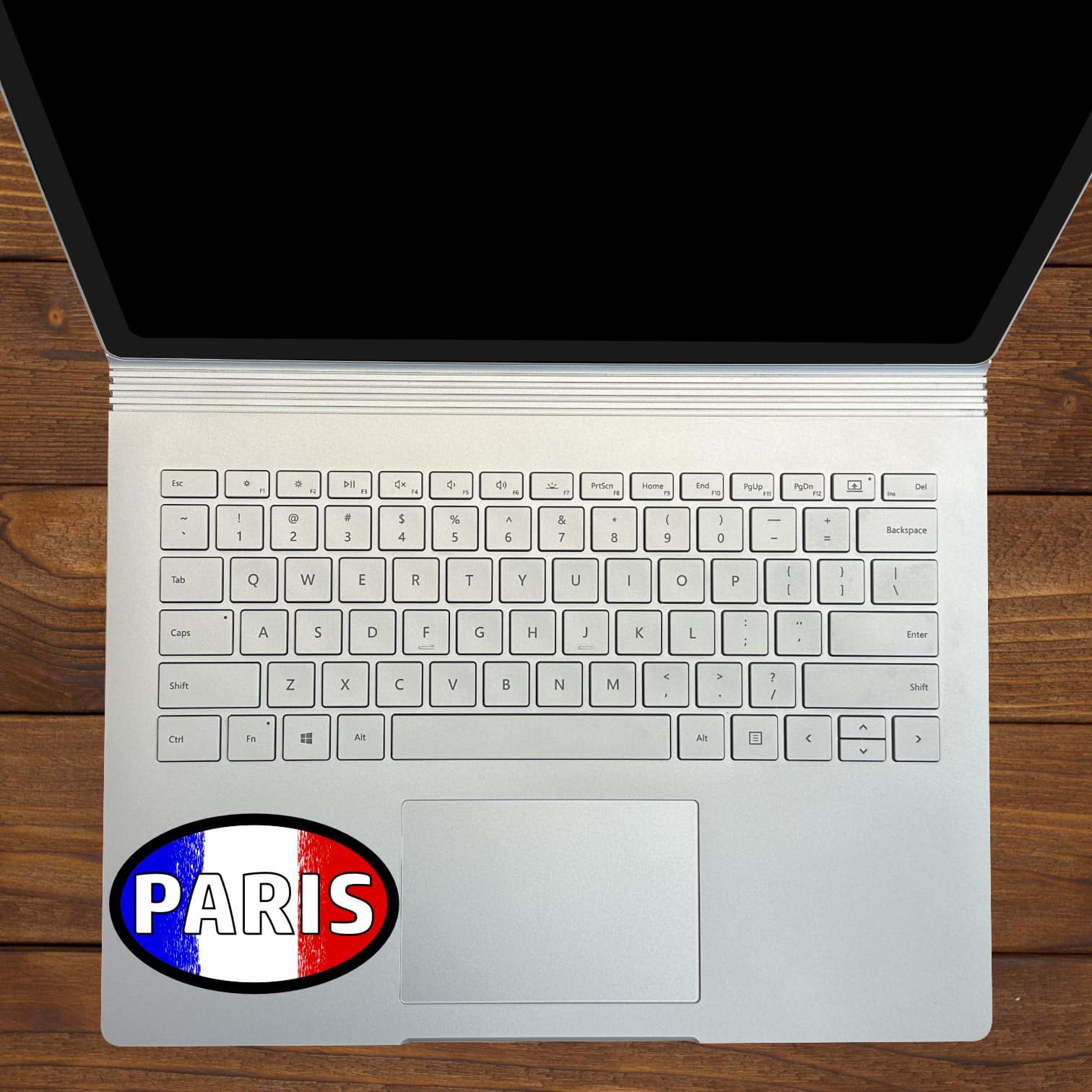 4in x 2.5in Oval French Flag Paris Sticker - Image 4