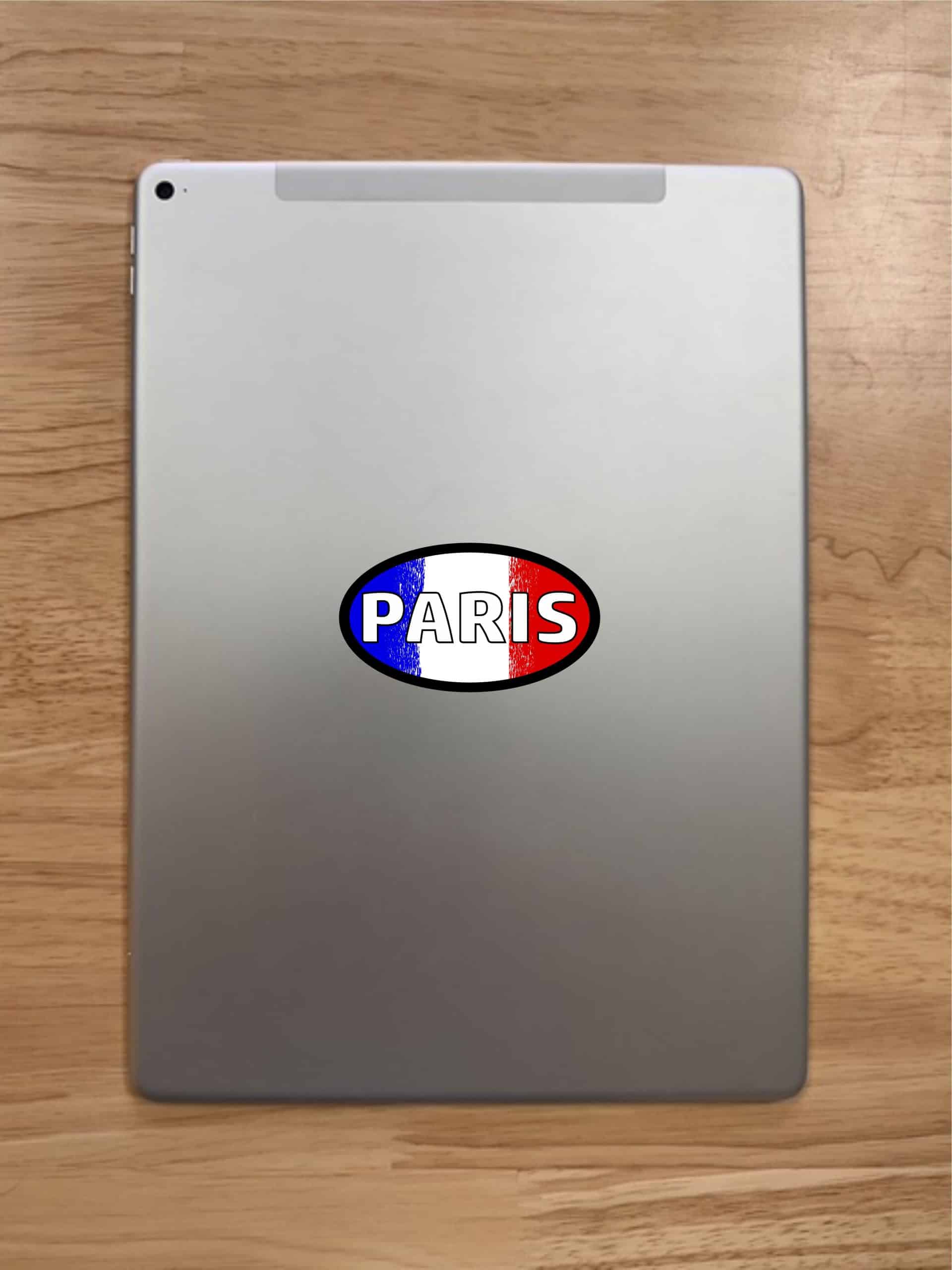4in x 2.5in Oval French Flag Paris Sticker - Image 9