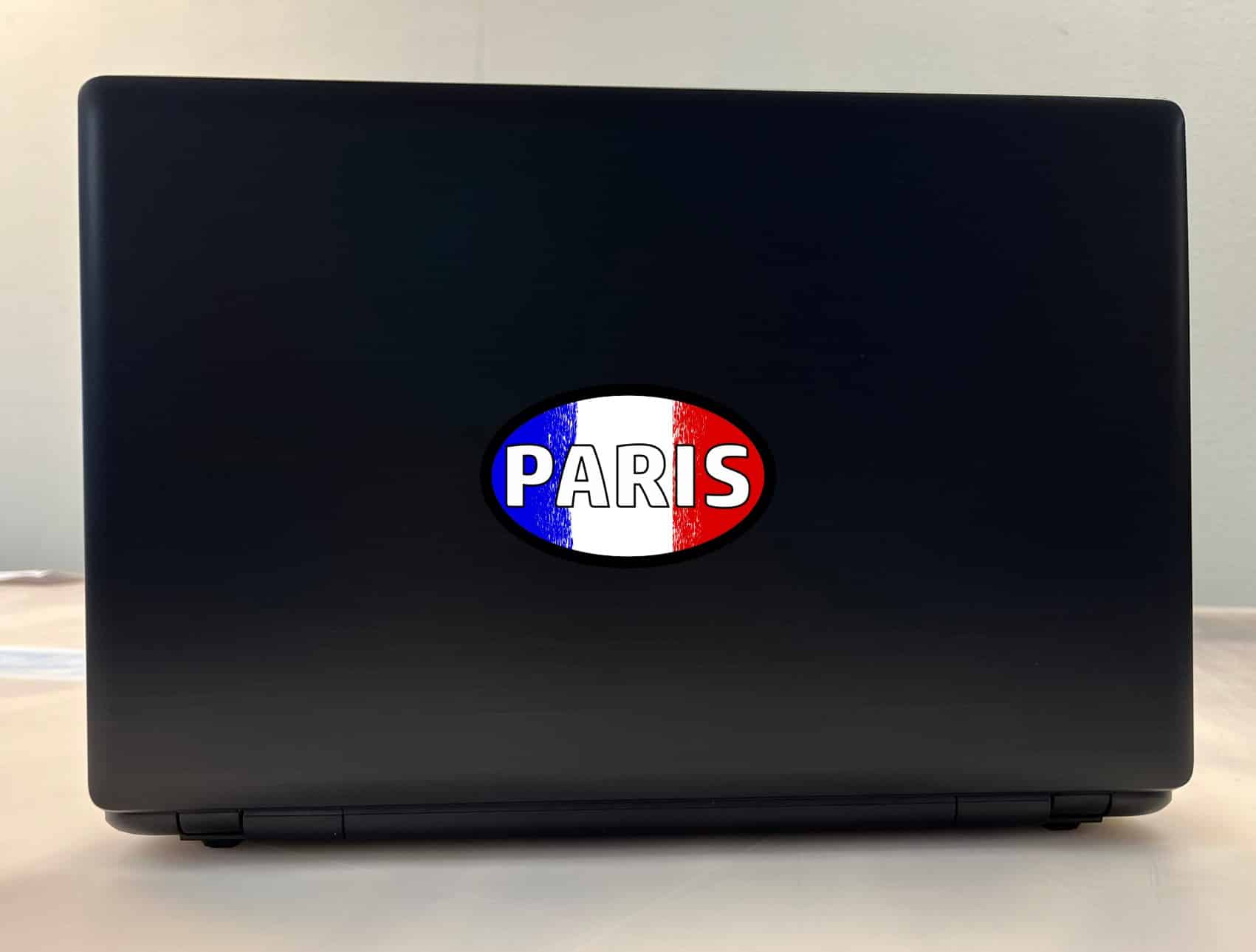 4in x 2.5in Oval French Flag Paris Sticker - Image 3