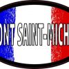 Oval French Flag Mont Saint-Michel Sticker
