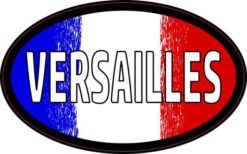 Oval French Flag Versailles Sticker