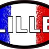 Oval French Flag Lille Sticker