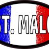 Oval French Flag St. Malo Sticker