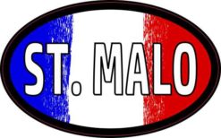 Oval French Flag St. Malo Sticker