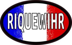 Oval French Flag Riquewihr Sticker