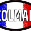 Oval French Flag Colmar Sticker