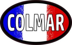 Oval French Flag Colmar Sticker