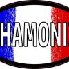 Oval French Flag Chamonix Sticker