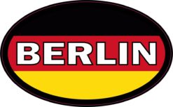 Oval German Flag Berlin Sticker