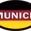 Oval German Flag Munich Sticker