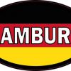 Oval German Flag Hamburg Sticker