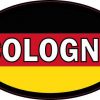 Oval German Flag Cologne Sticker