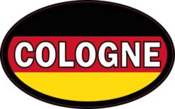 Oval German Flag Cologne Sticker