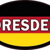 Oval German Flag Dresden Sticker