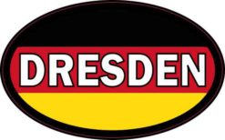 Oval German Flag Dresden Sticker