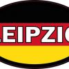 Oval German Flag Leipzig Sticker