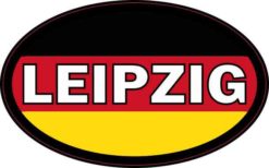 Oval German Flag Leipzig Sticker