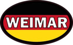 Oval German Flag Weimar Sticker