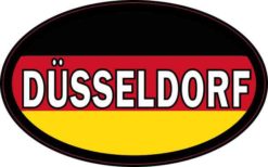 Oval German Flag Düsseldorf Sticker