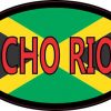 Oval Jamaican Flag Ocho Rios Sticker