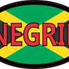 Oval Jamaican Flag Negril Sticker