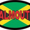 Oval Jamaican Flag Falmouth Sticker