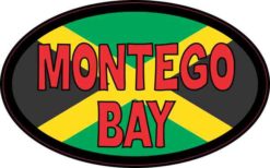 Oval Jamaican Flag Montego Bay Sticker