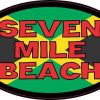 4in x 2.5in Oval Jamaican Flag Seven Mile Beach Sticker