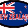 Flag Oval New Zealand Sticker