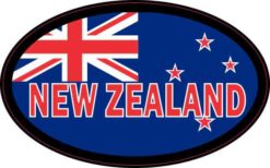 Flag Oval New Zealand Sticker