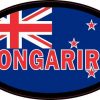 Oval New Zealand Flag Tongariro Sticker