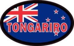 Oval New Zealand Flag Tongariro Sticker