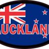 Oval New Zealand Flag Auckland Sticker