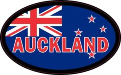 Oval New Zealand Flag Auckland Sticker