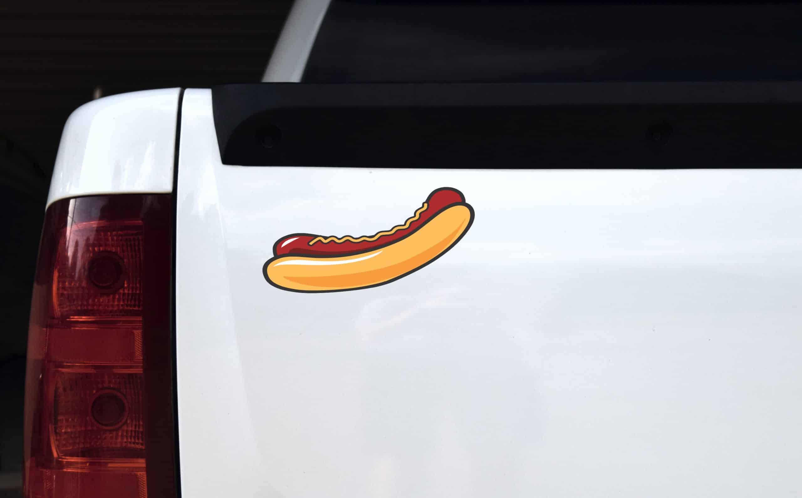8in x 4in Hotdog Sticker - Image 4