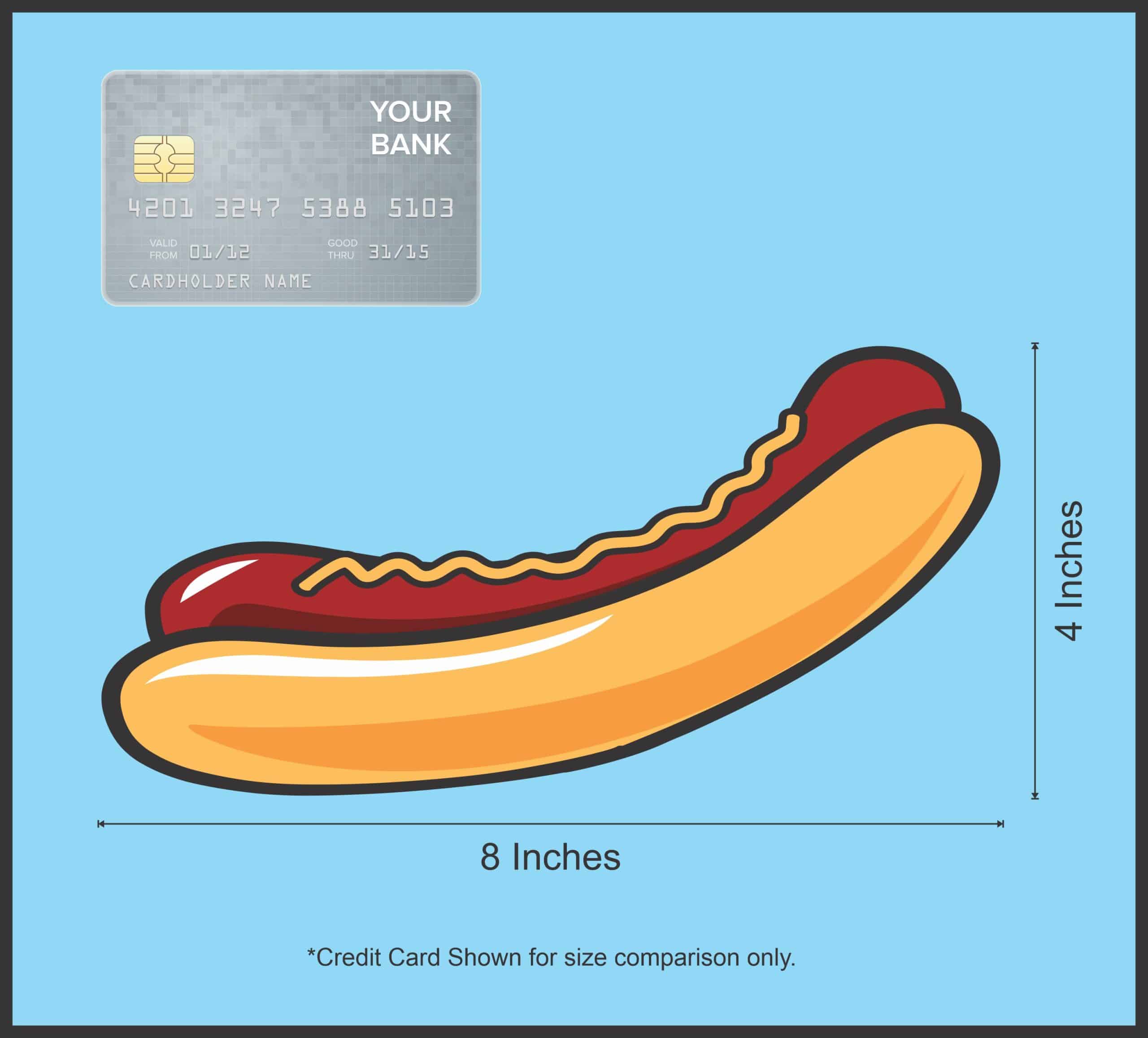8in x 4in Hotdog Sticker - Image 6