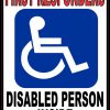 First Responders Disabled Person Inside Sticker